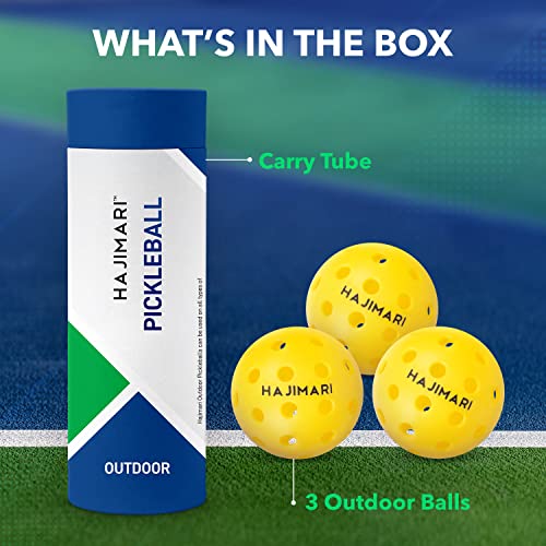 Hajimari Pickleball Set Solo Play Combo 1 Carbon Paddle & 3 Balls - Outdoors/Indoors Pickleball Exercise - Image 8