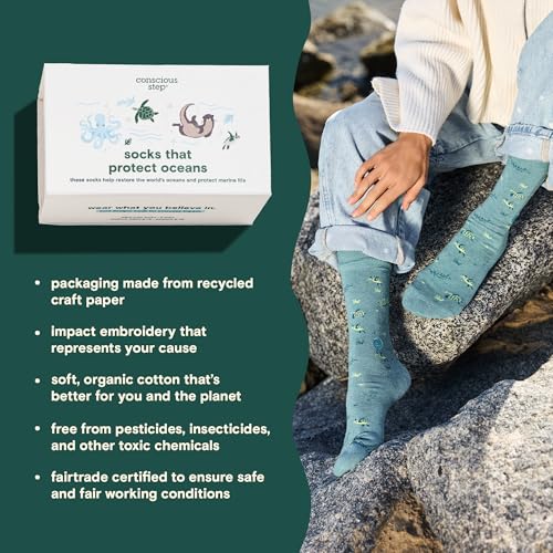 Image of Conscious Step Women's Fair Trade Organic Cotton Crew Socks | 3 Pack | Every Pair Helps Support our Humanitarian Partners