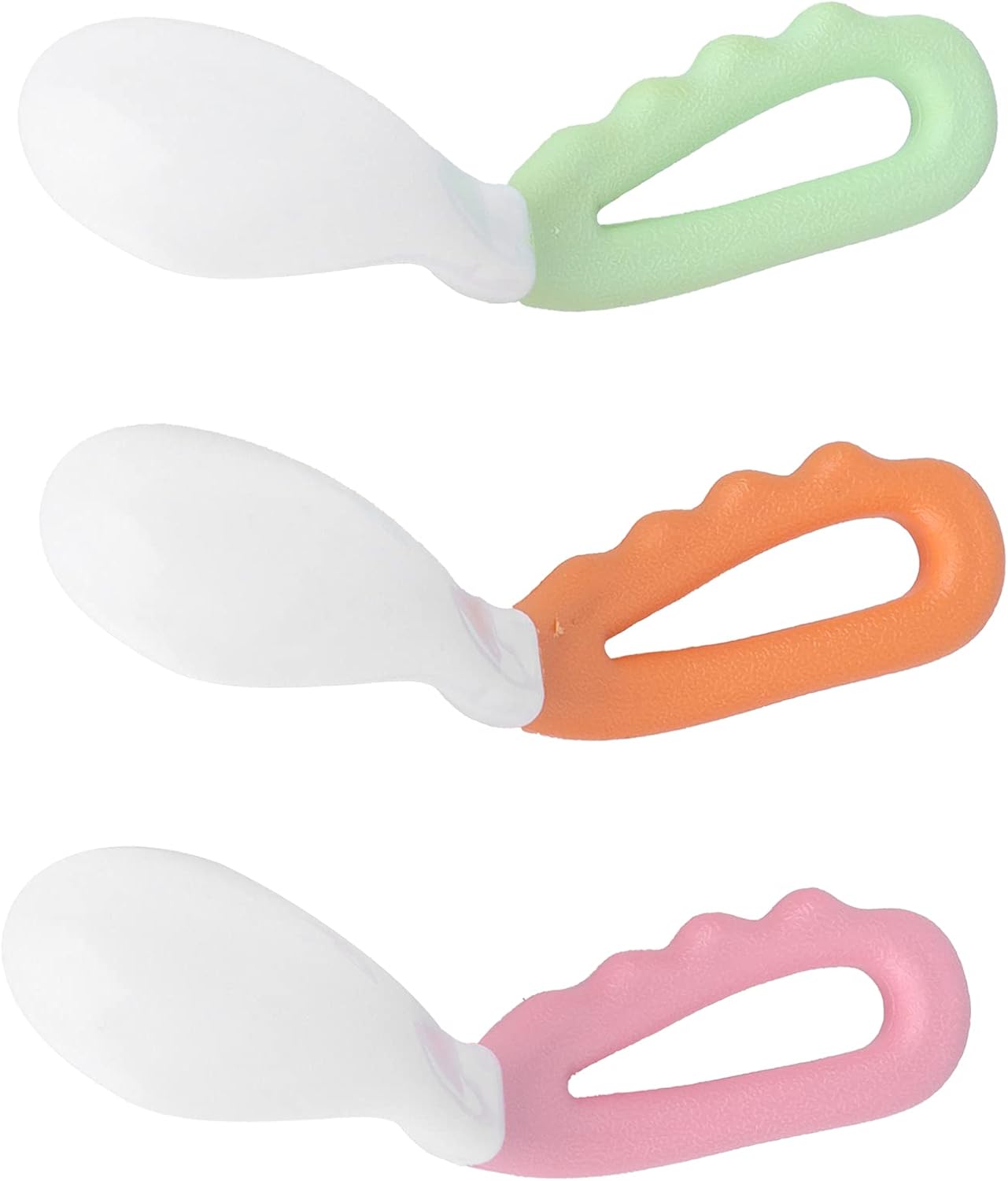 Baby Utensils Spoon, Training Spoons for Baby Reusable BPA Free Easy Grip for Self Feeding