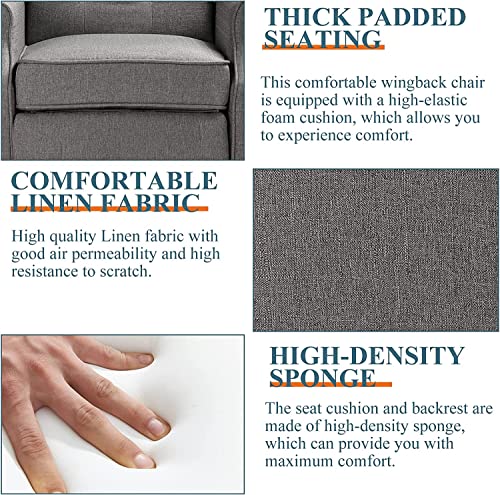 Oqqoee Wingback Recliner Chair Set Of 2 With Massage & Heat Vibration, Fabric Push Back Accent Chairs Diamond Tufted Reclining Armchair For Living Room, Bedroom (Fabric, Grey*2) #TOP5