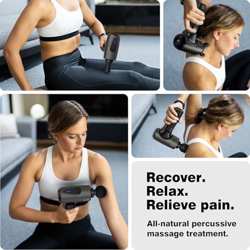 Massage Gun Deep Tissue,Portable Percussion Muscle Massager for Whole Body Back Pain Relief,Electric Handheld Sport Massager with 5 Massage Heads 5 Speed,Best Gift for Him/Her/Mother/Father - Image 6