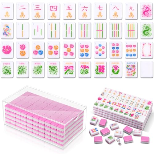 Soulchen 160 Pink Kaleidoscope Mahjong Set