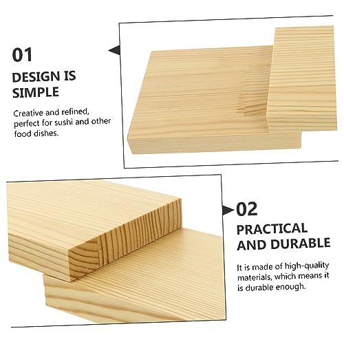 Plato creativo para sushi con almacenamiento de madera miniatura 7