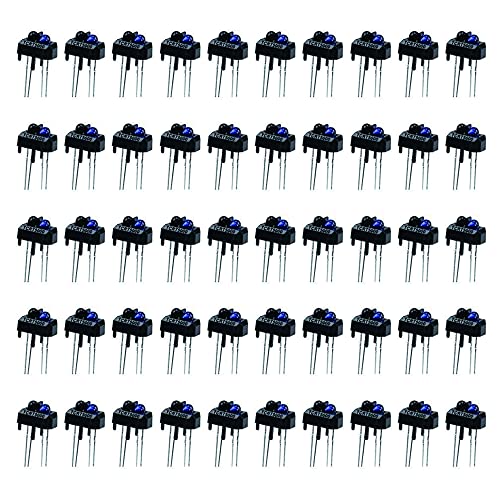 XINGYHENG 50Pcs TCRT5000L TCRT5000 Photoelectric Sensors Reflective Optical Sensor with Transistor Output Infrared 950mm 5V 3A for Tracking and Obstacle Avoidance Car