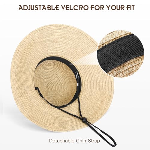 Trifabricy Beach Hats For Women - Wide Brim Sun Straw Hat For Women thumb #3
