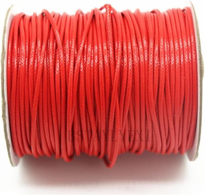 30 Color 200 Yard 1.5mm 5mm 4mm 3mm 2.5mm 2mm Korean Waxed Line Round Cord Necklace Rope Leather Thread Jewelry Making Accessories - (Color: 16/ Size: 1mm 200 Yards)