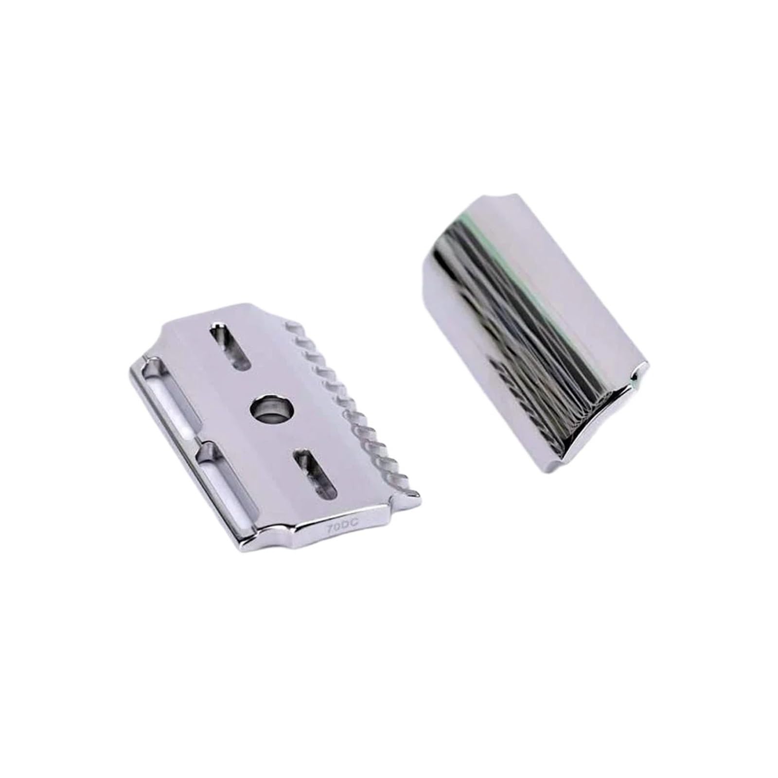 , Kompatibel For Yaqi, Vostok 70DC Rasierhobelkopf, 316 Edelstahl, Polierter Doppelkamm Mit 0,7 Mm Klingenabstand For Sanfte Rasur