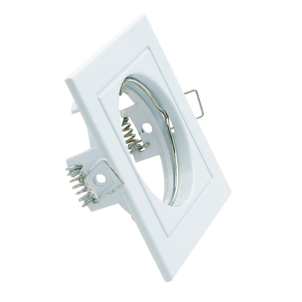Laes 901245 - Aro empotrable cuadrado jr50 12v fijo blanco