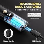 Beard Trimmer for Men, IPX7 Waterproof Body Hair Trimmer Electric Razor Shaver Body Grooming Kit Wet/Dry Use for Groin, Nose, Ear Hairs, Beard, Legs, Chest - Image 4