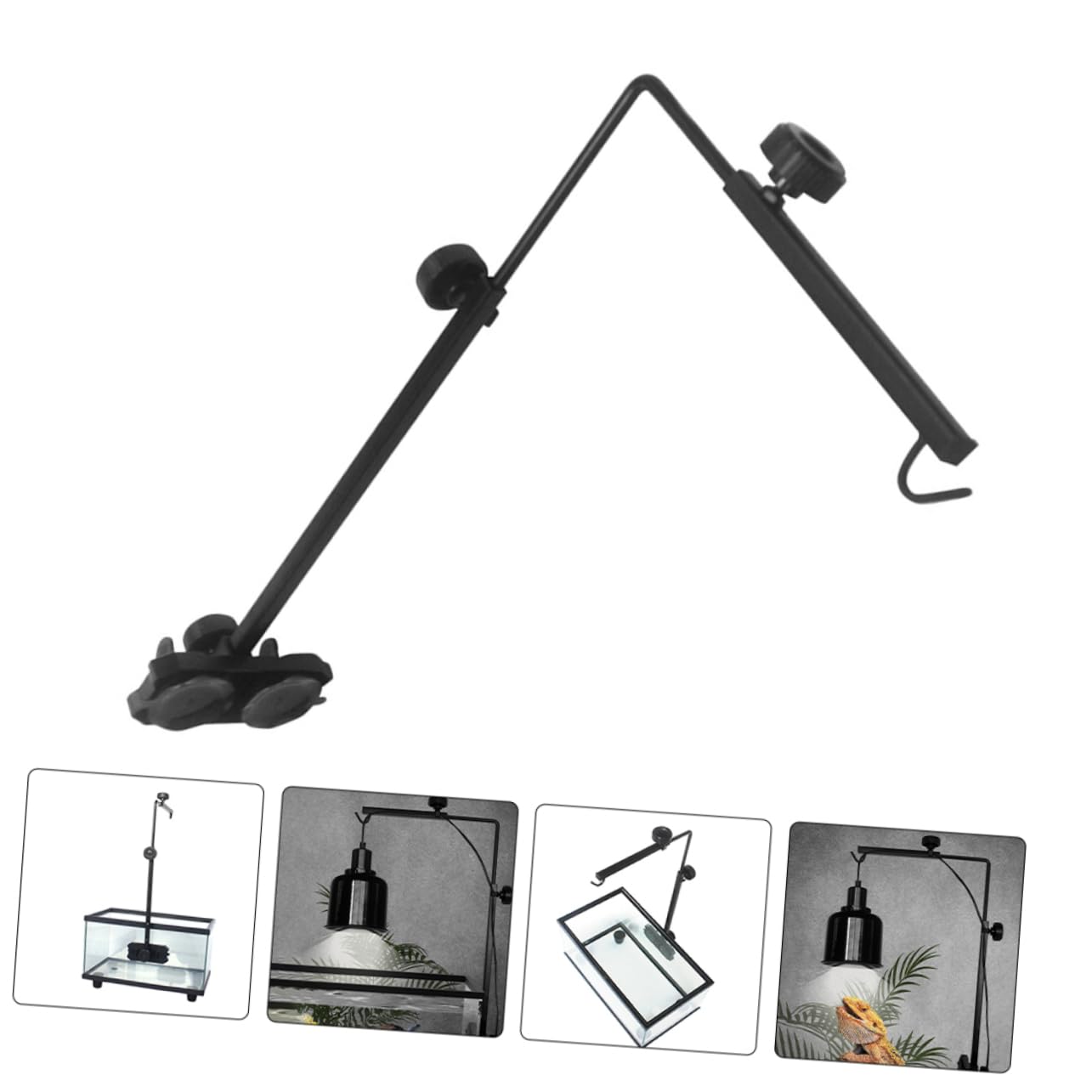 GANAZONO Support De Lampe pour Reptiles Support Ajustable pour Lampes De Chauffage pour Aquariums Et Terrariums Compatible avec Tortues Et Reptiles