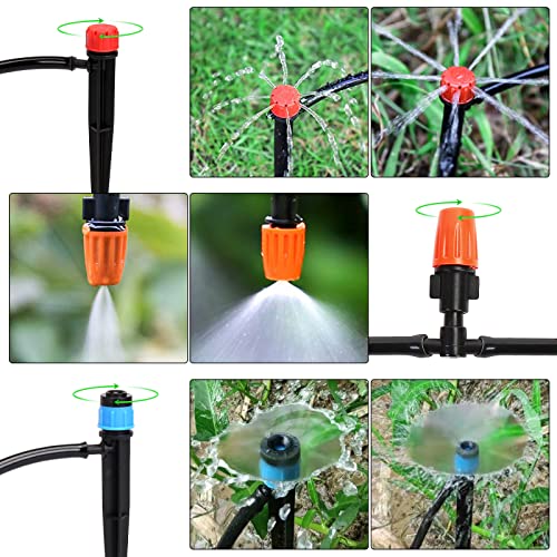 Valinks Drip Irrigation Kit, 82Ft Greenhouse Micro Automatic Irrigation System Misting Plant Watering System With 1/4 Inch Blank Distribution Tubing Hose Nozzle Sprinkler For Garden Patio Lawn #TOP3