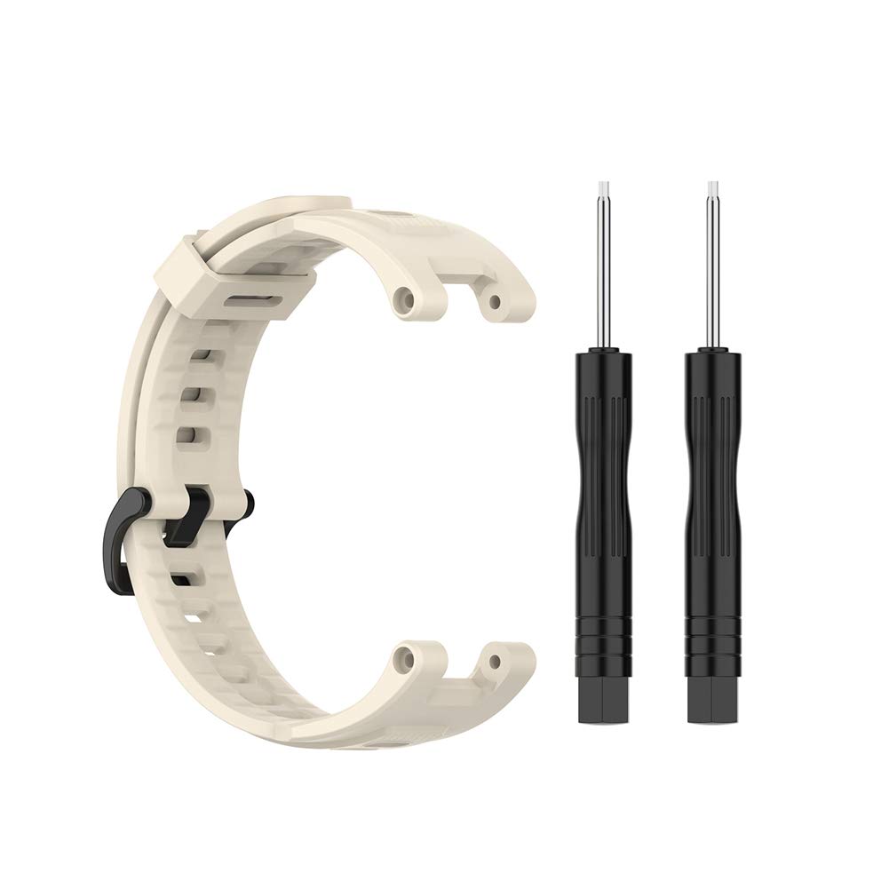 Silicone Watch Strap for T-Rex, Durable and Breathable Smartwatch Replacement Strap, 220 mm, TPU, beige, 22*2cm
