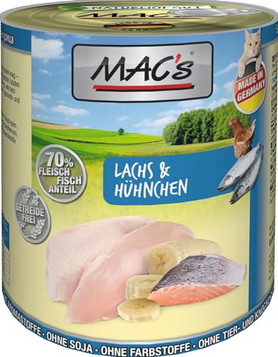 Produktbild von MAC's Cat Lachs & Hühnchen Nassfutter für Katzen - 6 x 800 g