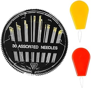 Hand Sewing Needles for Sewing Repair, 30-Count Assorted Needles with 2 Threaders, Including 1pcs Large Eye Hand Sewing Needle(30 Hand Sewing Needles)