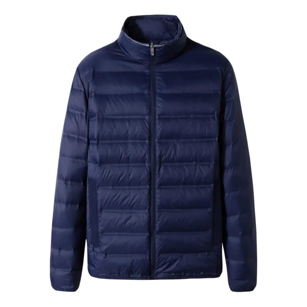 Piumino da Uomo - Abbigliamento da Uomo Oversize 5XL 6XL 7XL Piumini da Uomo Casual Business Autunno E Inverno per Viaggi Invernali, Camminate,Blu,XXL