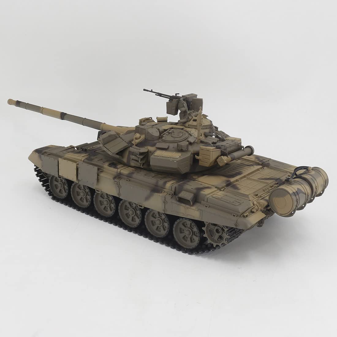 ERTY Carro Armato Telecomandato Russo T90 1:16 2.4G RC Con Funzione di Tiro di Fumo, Luce Sonora, Modellismo Militare, Giocattolo 65 x 23,5 x 18 cm
