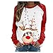 Pulli-Weihnachten-Damen Weihnachtspullover-Damen:Teenager-Mädchen Hässlich Langarm Pullover Weihnachten Weihnachts Pulli Frauen Outfit Weihnachtskostüm Ugly Sweater Christmas Shirt Xmas