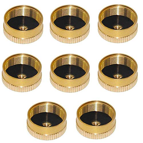 Image of YOUHO 8pcs Brass Refill Cap 1 LB Propane Bottle Cap Gas Tank Cylinder Sealed Cap Protect Cap