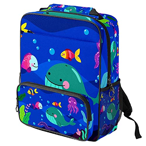 Sac à dos ordinateur portable avec imprimé bleu sous-marin pour le travail