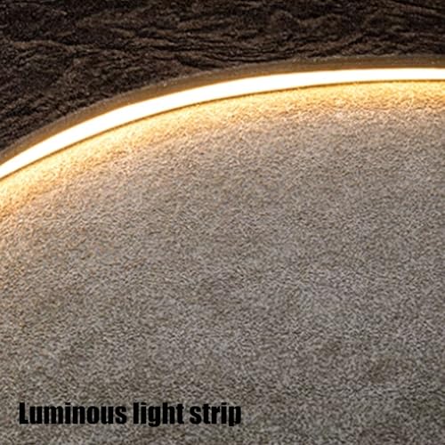 3D dekoracja ścienna z wiszącą lampką LED z metalową kulą, zasilacz wtykowy, wisząca rzeźba do iluminacji wejścia i krajobrazu