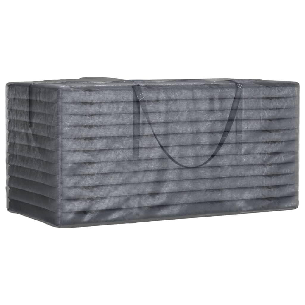 Sacchetti per cuscini da giardino, 2 pezzi, in polietilene, nero, 150 x 75 | Cerniera lunga, manici resistenti, protezione UV, multiuso per terrazza e casa