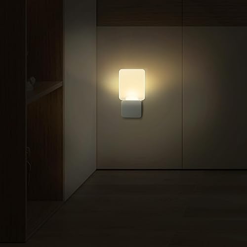 Miniatura 5 de oviitech Luz nocturna superior con sensor de luz del atardecer al amanecer en la parte inferior, luz en blanco cálido para pasillo, dormitorio, sala