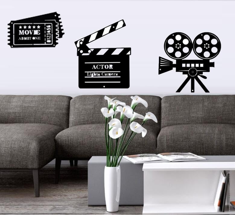 Home Theater Metal Wall Art Media Room Decor