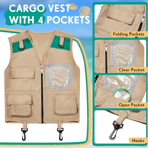 Image of Ramede Kids Safari Explorer Vest and Hat Explorer Costume