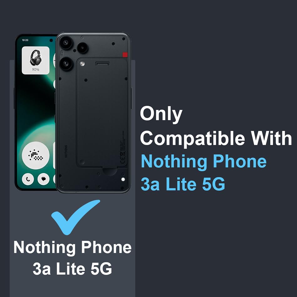 Image of Fashionury Crystal Clear Case for Nothing Phone 3a Lite 5G | Yellowing Resistance | Transparent TPU Silicone | Raised Camera Lips | Slim Transparent Cover