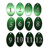Sourcemall Aluminum Alloy Numbered Tags with Key Ring (Green, 1-100) #1