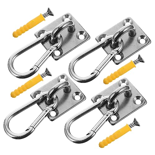 Happyyami Stainless Steel Fixed Plate Load-Bearing Capacity Swing Hook Carabiner Clip Metal Swing Hook