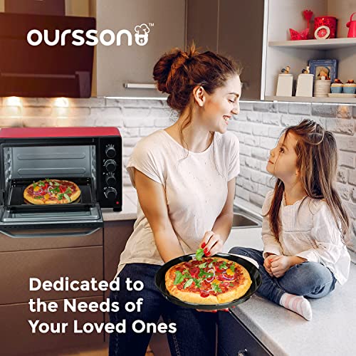 Mini-oven, elektrisch, convectie, roest, staande oven, draaispies, binnenverlichting, dubbele beglazing, capaciteit 38 liter, 2000 W, 12 kookcombinaties, rood - Afbeelding 8