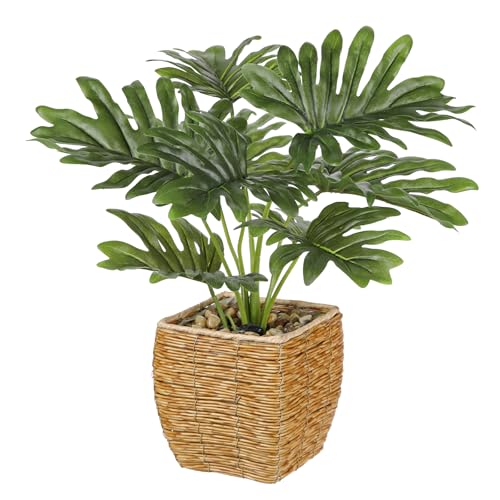 Briful-Fake-Plants-Potted-Monstera-Artificial-Plants-Indoor-Realistic-Greenery-Faux-Plants-in-Square-Plastic-Rattan-Baskets-for-Home-Decor-Farmhouse-Office-Weddings Briful Fake Plants Potted Monstera Artificial Plants Indoor Realistic Greenery Faux Plants in Square Plastic Rattan Baskets for Home Decor Farmhouse Office Weddings