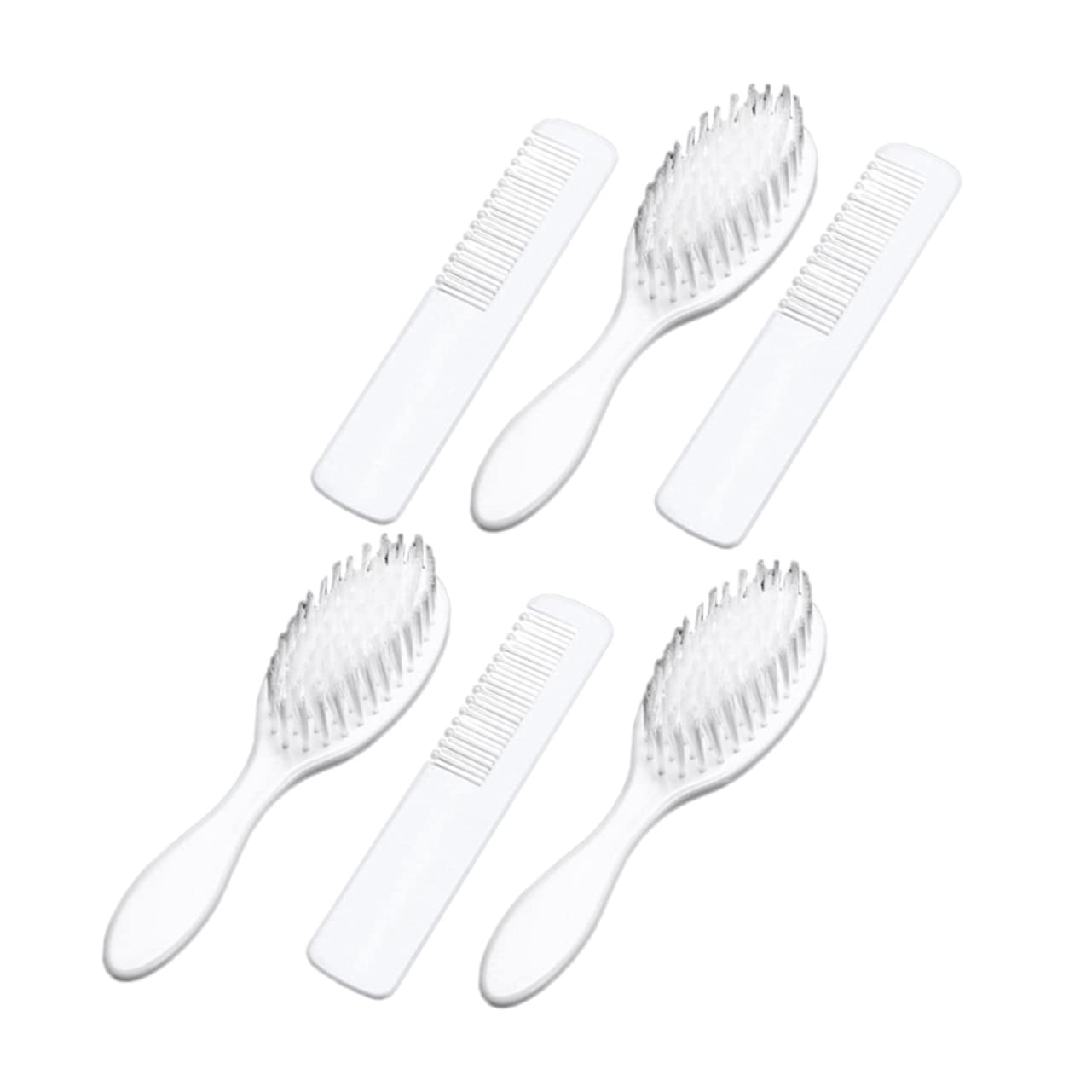 Milisten Toddler Hair Brush Set Baby Brush Comb for Newborns 3-Piece Grooming Kit for Boys Girls