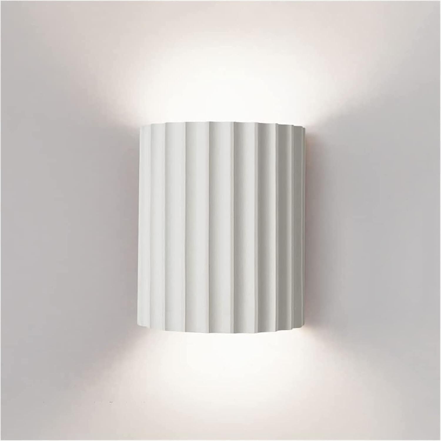 Nowoczesna lampa ścienna LED oświetlenie w górę i w dół 2 półcylindrowe światła w stylu wiejskim nordycka zieleń idealna do sypialni, salonu lub schodów