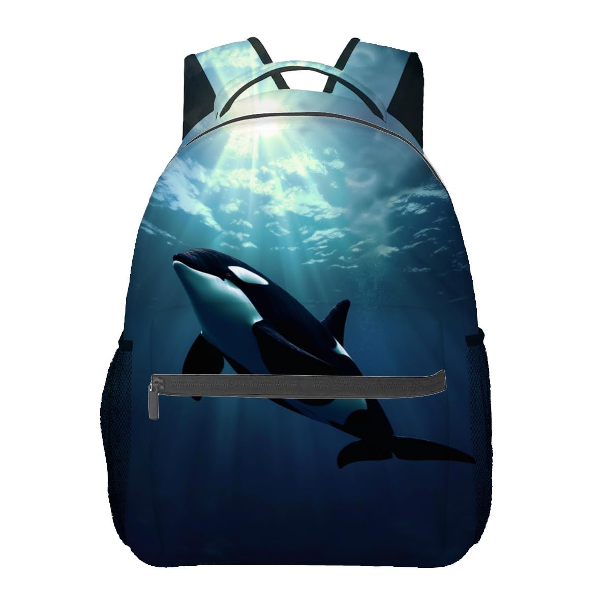 VANZEV Orca Whale Backpack Travel Backpacks Laptop Rucksack,School Bookbag for Women Kids Boys Girls,Marine Animal Back Pack Accessories Bags,Ideal