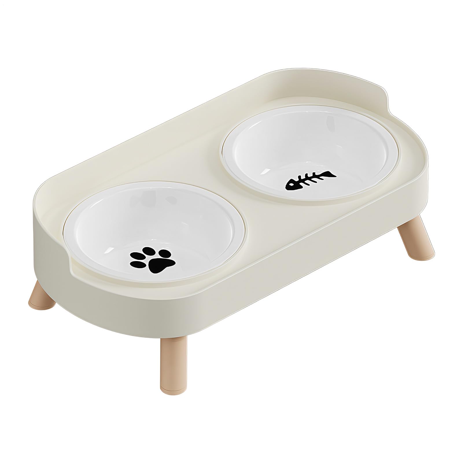Ciotole Per Cani Rialzate - Per Cibo Per Gatti Stazione Di Alimentazione Per Cani | Mangiatoia Per Acqua Antiscivolo In Ceramica Per Cuccioli Di Di Piccola Taglia Per Animali Domestici