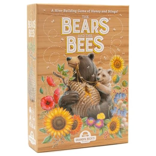 Grandpa Beck's Games The Bears and The Bees | A Delightfully Strategic Tile Laying Game Ideal for Kids, Teens, & Adults | from The Creators of Cover Your Assets & Skull King, 2-5 Players 7+