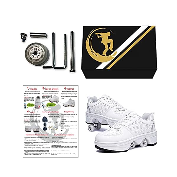 Roller Skate Shoes Rollschuhe Schuhe Mit Rollen Skateboardschuhe,Inline-Skate, verstellbar Damen Schuhe mit Rollen für mädchen – Bild 7