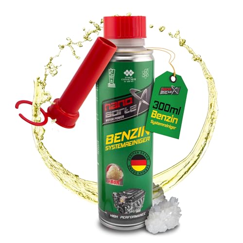 NanoBorTeX Speed Tec Benzin Additiv - verringert Spritverbrauch, erhöht Motorleistung mit Oktan Booster & Systemreiniger - BOR und Nano-Technologie für stärkere Motoren - 300ml für 50L Kraftstoff