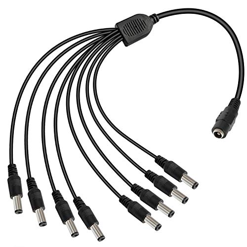 Image of DC Power Y Splitter Cable 1 Female to 8 Male Plug for CCTV Camera (1 to 8)