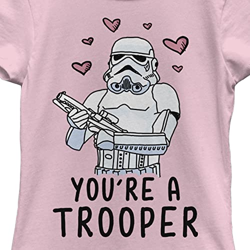 STAR WARS Girl's Valentine's Day You're A Trooper T-Shirt2