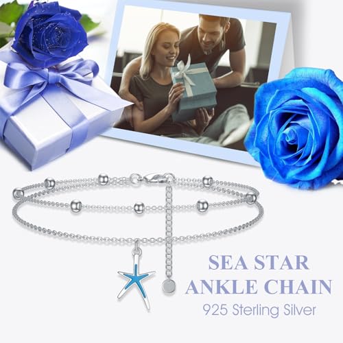 Image of Nature Style Bracelet for Women Charm Link Bracelet Adjustable Pineapple /Dragonfly /Butterfly /Daisy /Highland Cow Anklet Bracelet 925 Sterling Silver Anniversary Jewelry Birthday Gifts