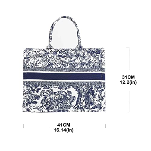 Bolso tote de lujo fashion de algodón y lino miniatura 4