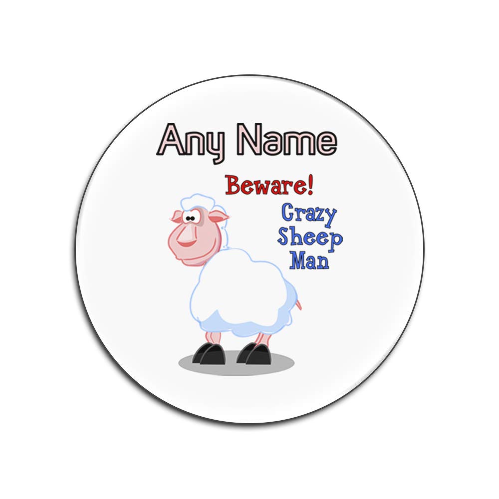 UNIGIFT - Set di 4 sottobicchieri in Vetro con Scritta in Lingua Inglese Crazy Sheep Man, con Scritta in Lingua Inglese Animal Slogan White, Vetro, Rosso, Quadrato