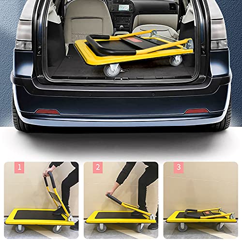 Carretilla plegable de acero con ruedas giratorias 440 lb miniatura 4