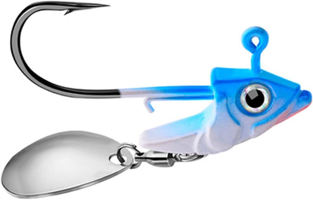 Fish Hooks 1 pc Metal Jigs Fishing Hooks 7.5g 10.5g 15g Spoon Spinner Jigging Head Barbed Soft Lure Hook Fishing Tackle Fishing Accessories (Color : D, Size : 15G)