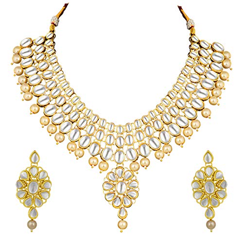 Aheli Stylish Bollywood Wedding Party Wear Necklace Earring Set Indian Ethnic Traditional Jewelry for Women
