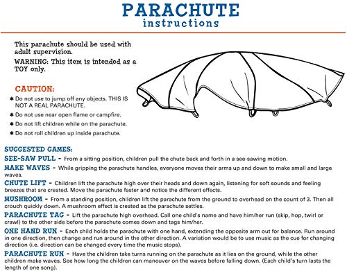 SciencePurchase 12' Play Parachute with 8 Handles