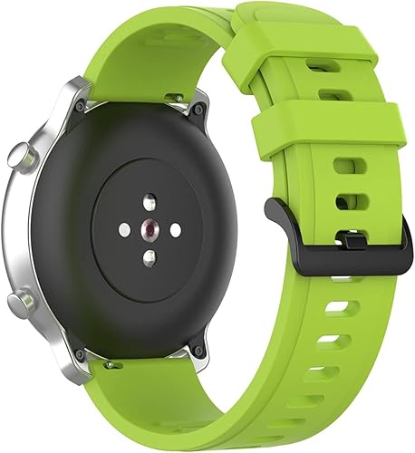 Correa de muñeca de 0.787in para Galaxy Watch 4 Classic 46 1.654in Smartwatch Active 2 Pulsera de reloj 4 de 441.575in (color  lima, tamaño clásico